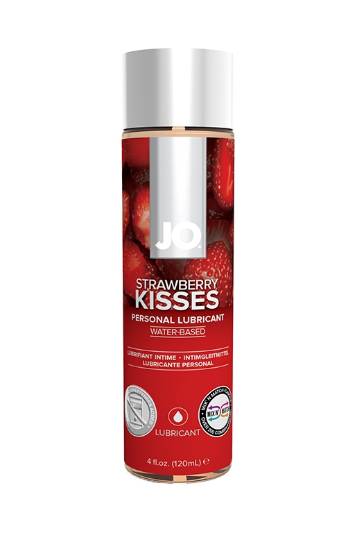 Гель на водной основе "JO Strawberry" с ароматом и вкусом клубники, 120ml 