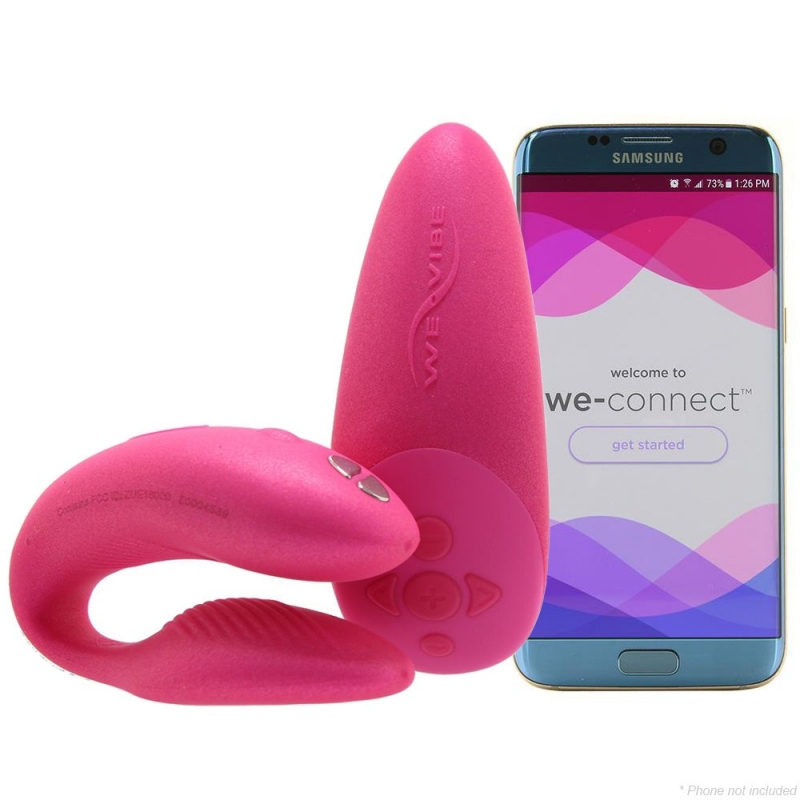 Вибратор для двоих на дистанционном управлении "We-Vibe Chorus" + приложение, розовый 