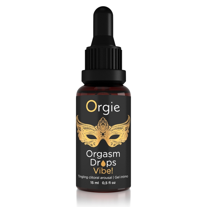 Капли для клиторального оргазма "Orgie Drops Vibe" с эффектом вибрации и вкусом персика 
